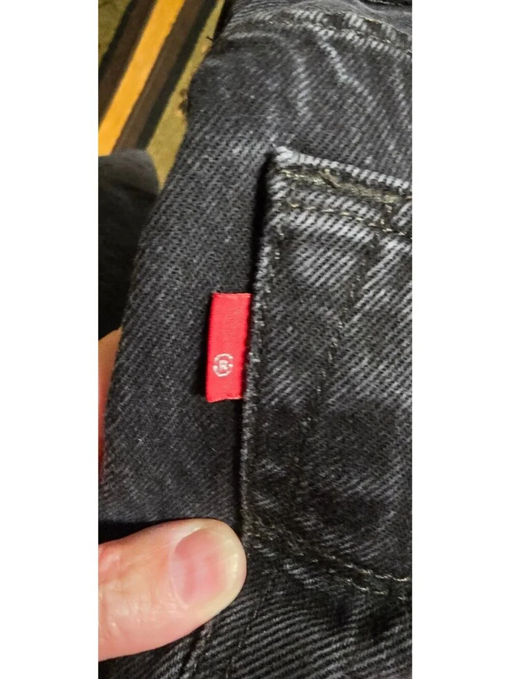 Circa 2014 Black 36x34 Button Fly Authentic Levi 501's